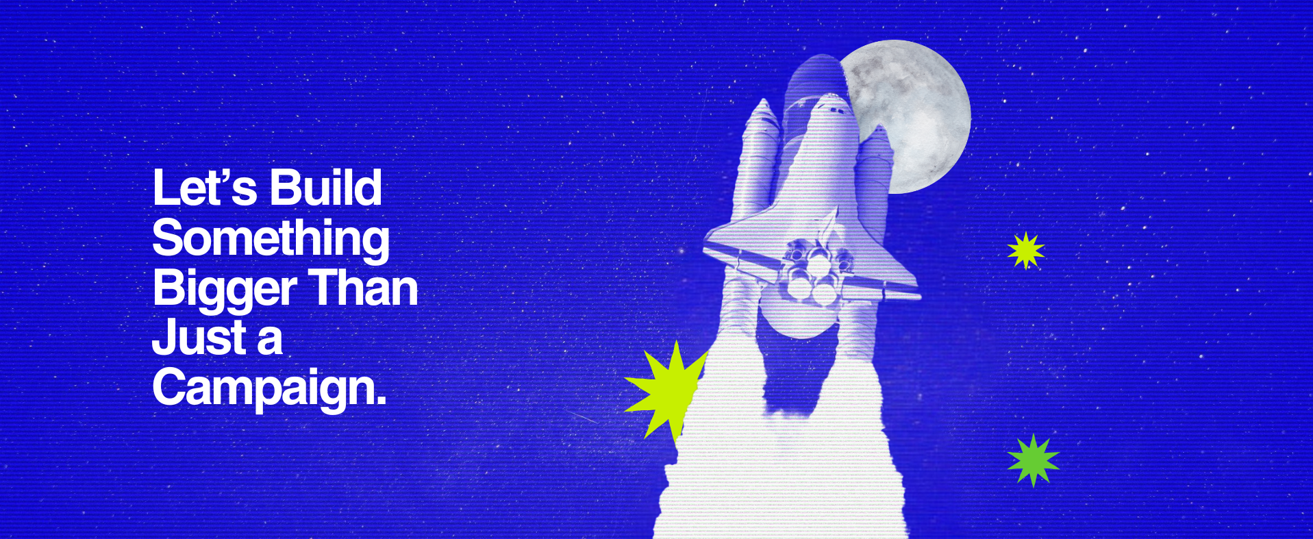 Rocket launch symbolizing brand venture partnerships at New Reach Digital